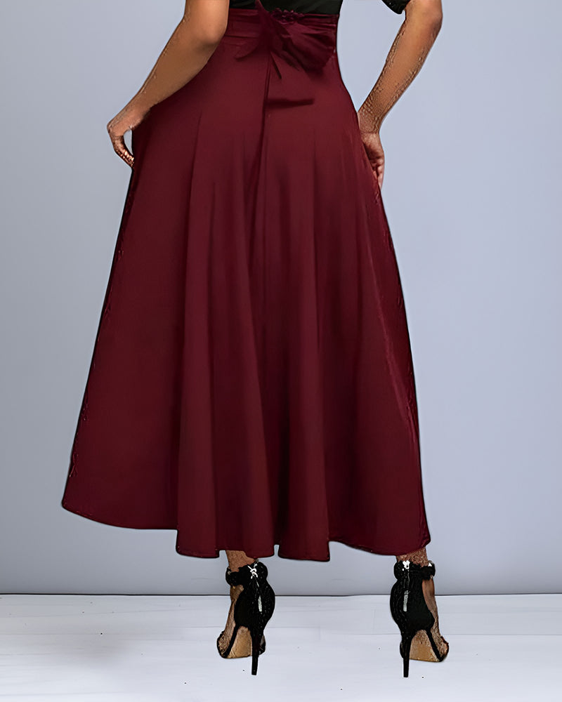 Saphira | Elegante Hoge Taille Lange Rok - Formele & Veelzijdige Rok voor Stijlvolle Gelegenheden