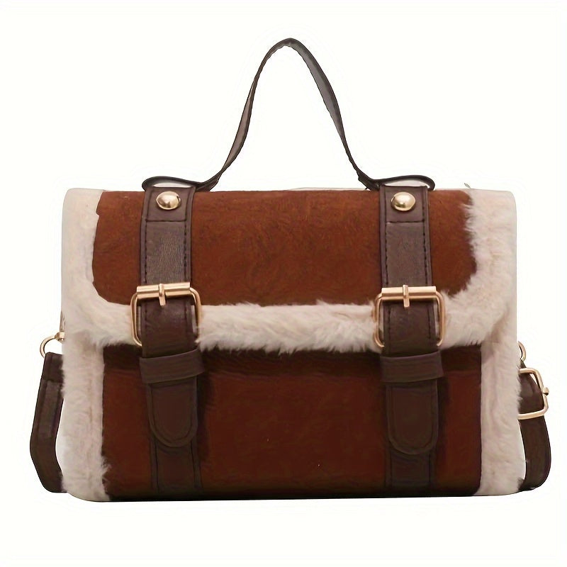 Blaise | Vintage pluche bont Crossbody telefoon tas - modieuze schoudertas