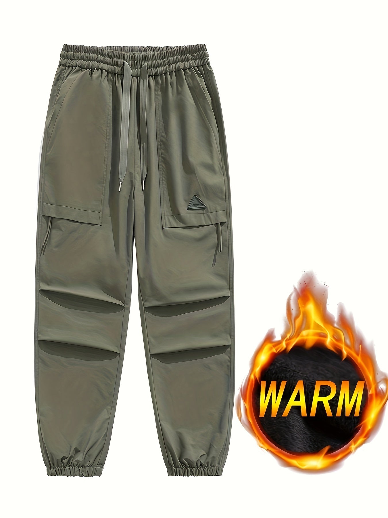 Alessandro | Heren winter warm-up broek, Casual losse pasvorm wijde pijpen, sportkleding met zakken