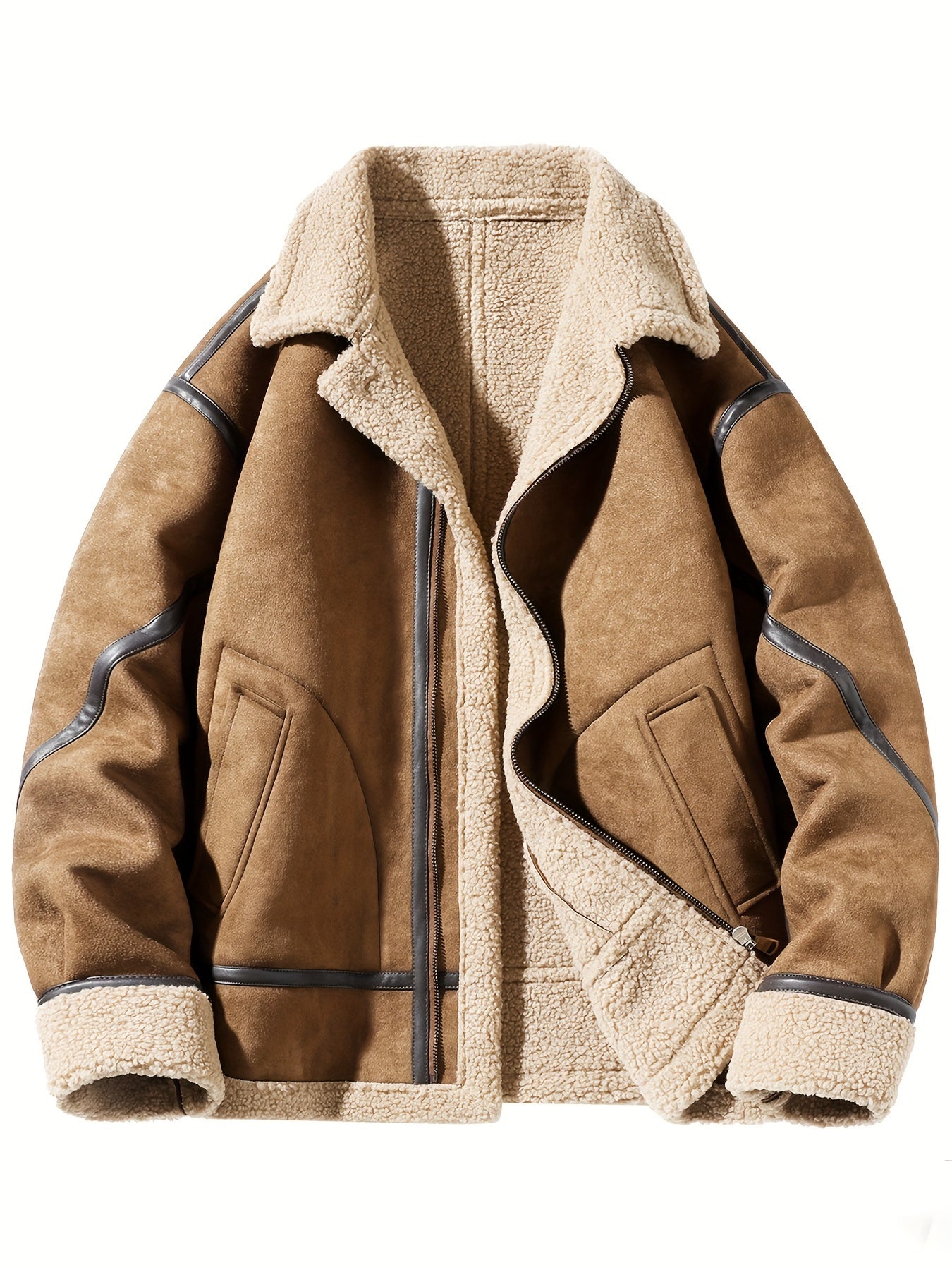 Fletcher | Men's Suede Fleece Lined Winter Jacket - Warm, Thick, and Stylish Outdoor Coat