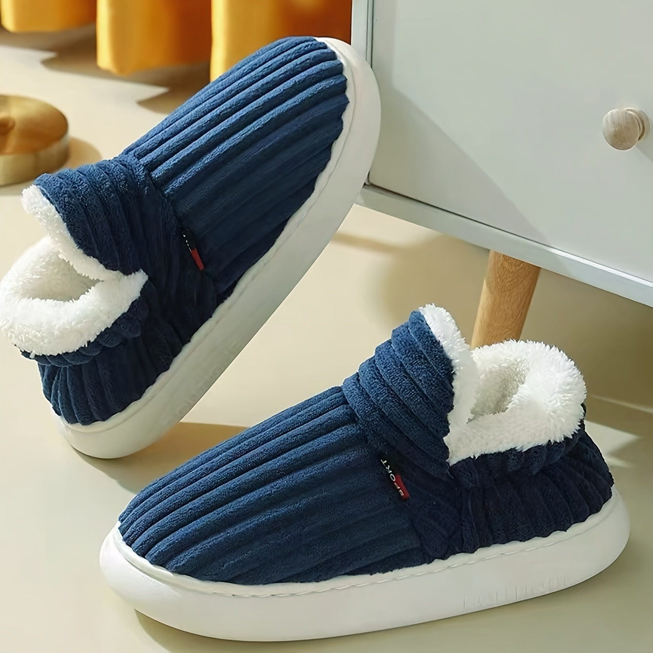 FuzzFeet | Gezellige Winter Pluche Pantoffels voor Thuis, Zacht Warm Binnen Schoeisel