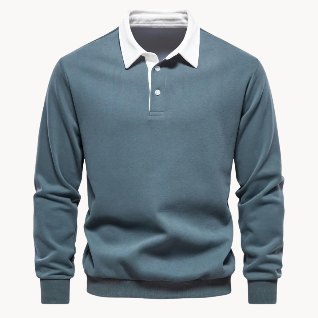 Onyx | Casual Polo Sweatshirt voor Mannen - Zachte, Comfortabele Katoenen Pullover