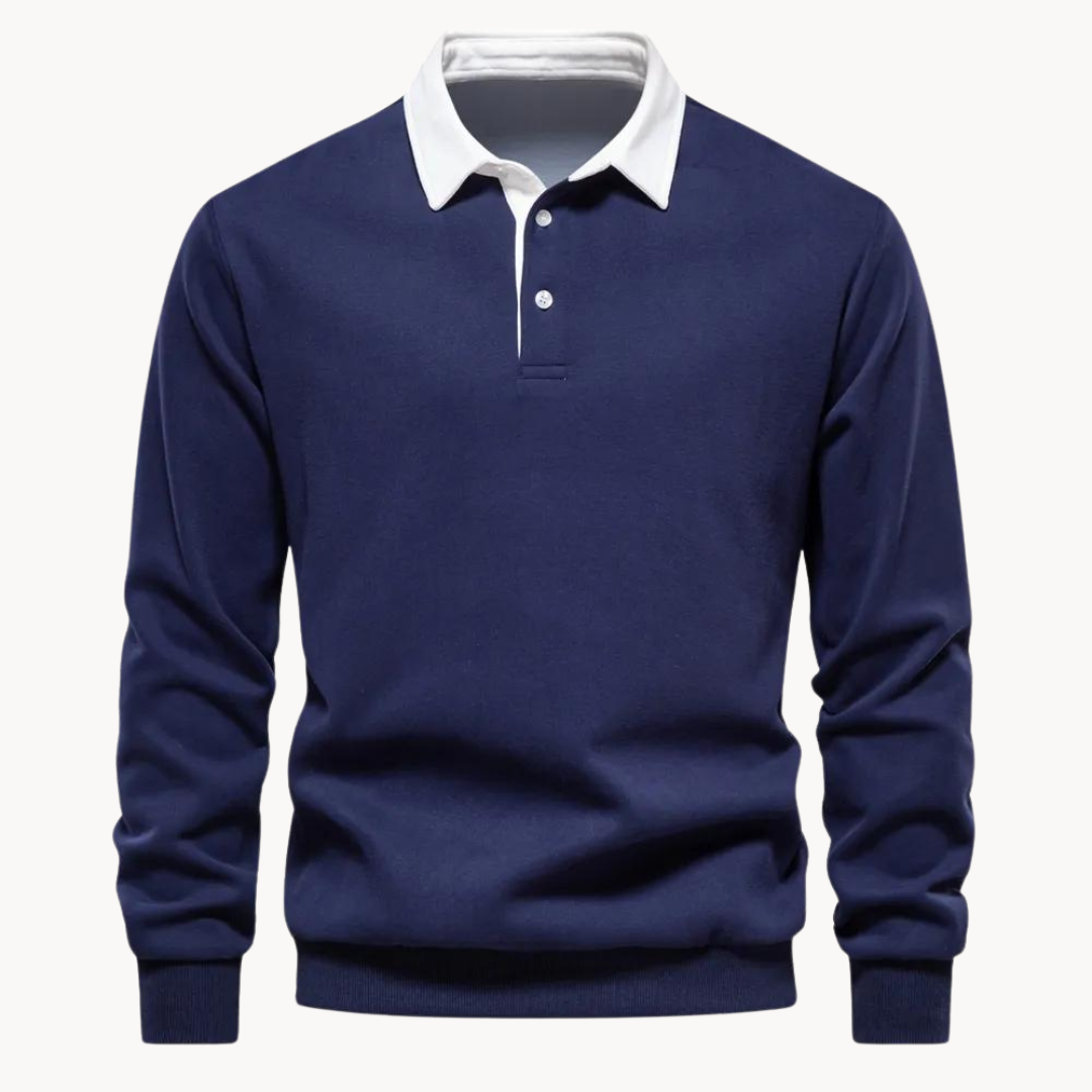 Onyx | Casual Polo Sweatshirt voor Mannen - Zachte, Comfortabele Katoenen Pullover