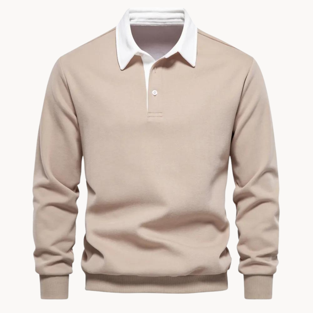 Onyx | Casual Polo Sweatshirt voor Mannen - Zachte, Comfortabele Katoenen Pullover