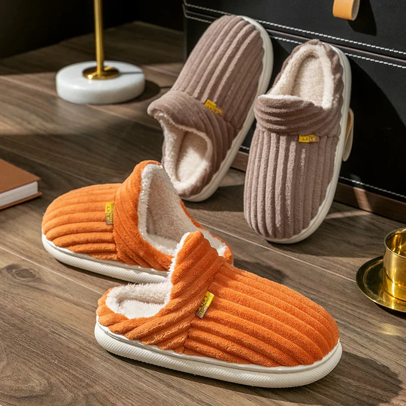 WarmWalks | Pluizige pantoffels voor thuis met zachte bontvoering & antislipzool - Behaaglijk comfort voor loungen