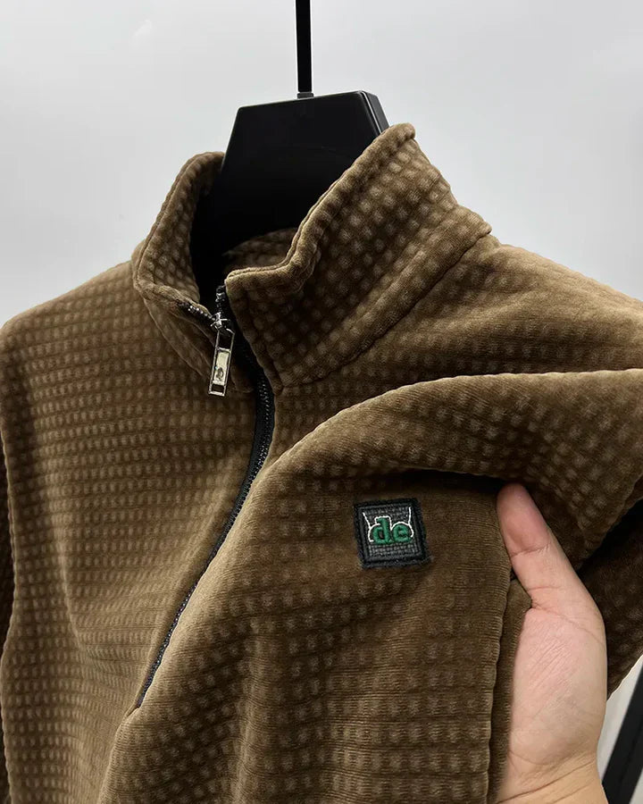 Gryffin | Premium alpaca fleece trui met halve rits voor mannen - warm en comfortabel, stijlvolle trui