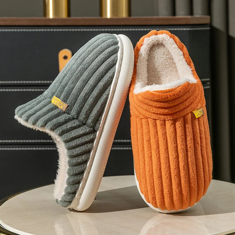 WarmWalks | Pluizige pantoffels voor thuis met zachte bontvoering & antislipzool - Behaaglijk comfort voor loungen