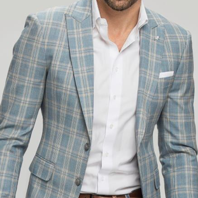 Alvise | Slim-Fit geruite herenblazer - klassiek casual colbert met enkele rij knopen