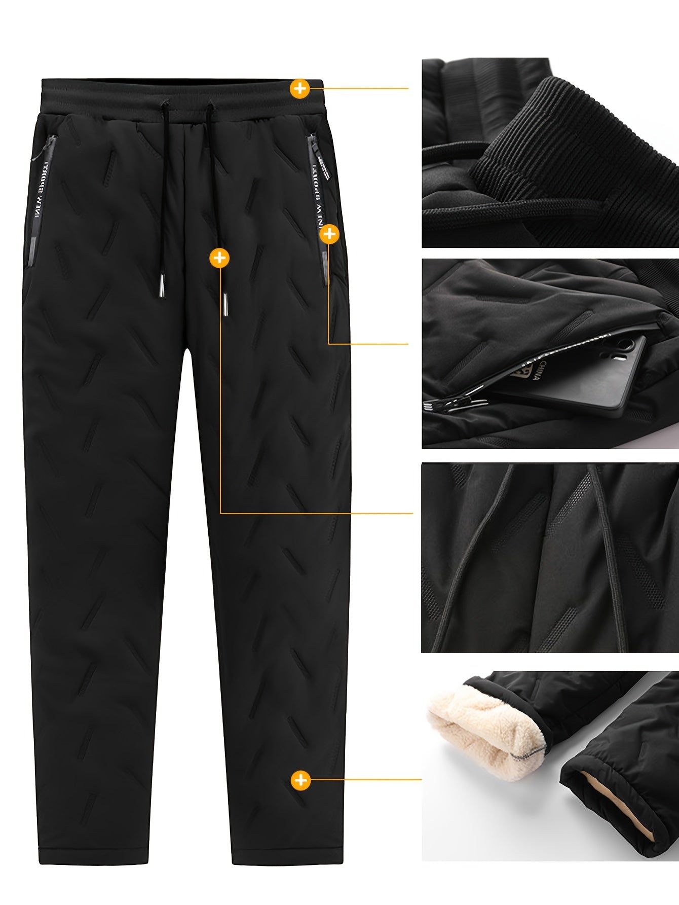 Katana | Waterdichte, met fleece gevoerde winterbroek voor dames - Warme, casual, rechte joggers met koord in de taille