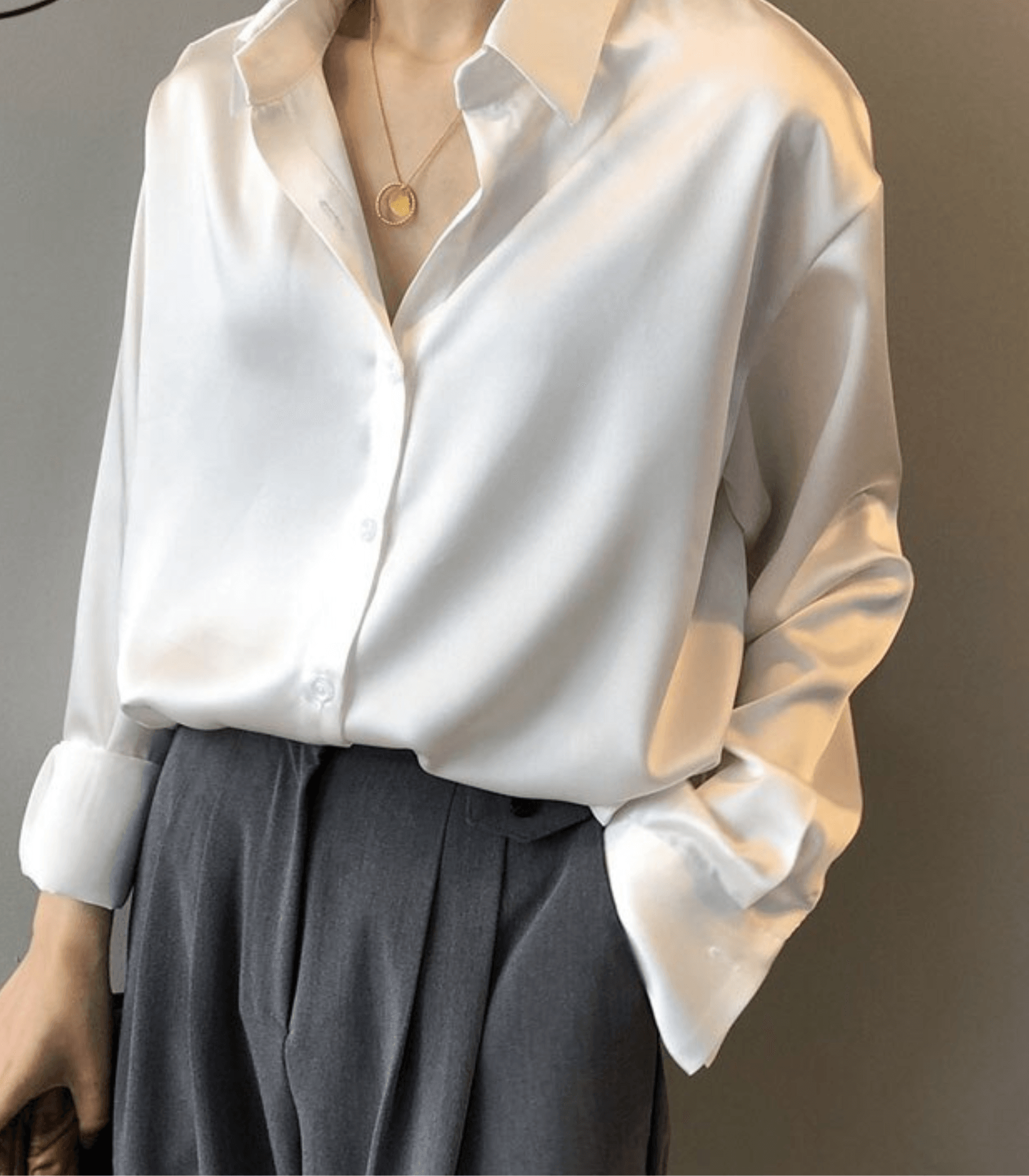 Zijden blouse met knoopsluiting